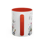 Thank You Teacher Coffee Mug | For Helping Me Grow Appreciation Gift | Accent Color Ceramic 11oz 15oz