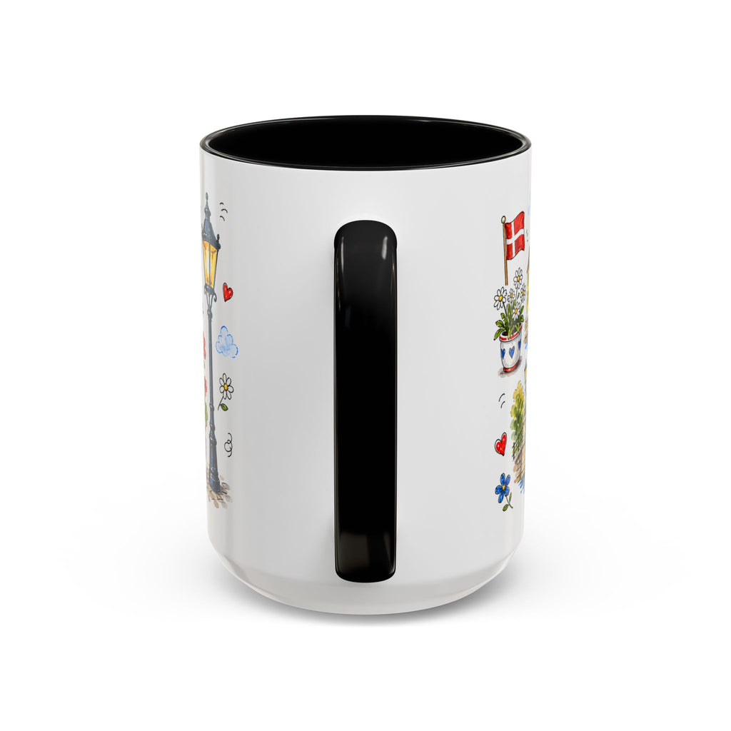 Copenhagen Travel Mug | European City Souvenir Accent Coffee Mug | 11oz 15oz Ceramic Cup