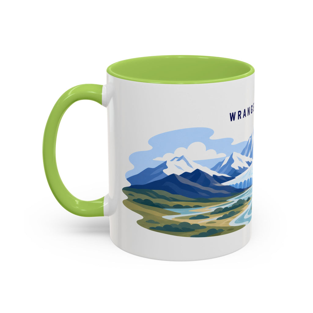 Wrangell-St. Elias National Park Coffee Mug | Solid Color Block Park Souvenir | 11oz 15oz Accent Mug