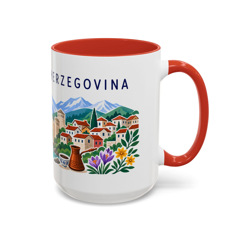 Bosnia and Herzegovina Coffee Mug | Travel Souvenir Accent Mug | Country Gift Ceramic Cup 11oz 15oz