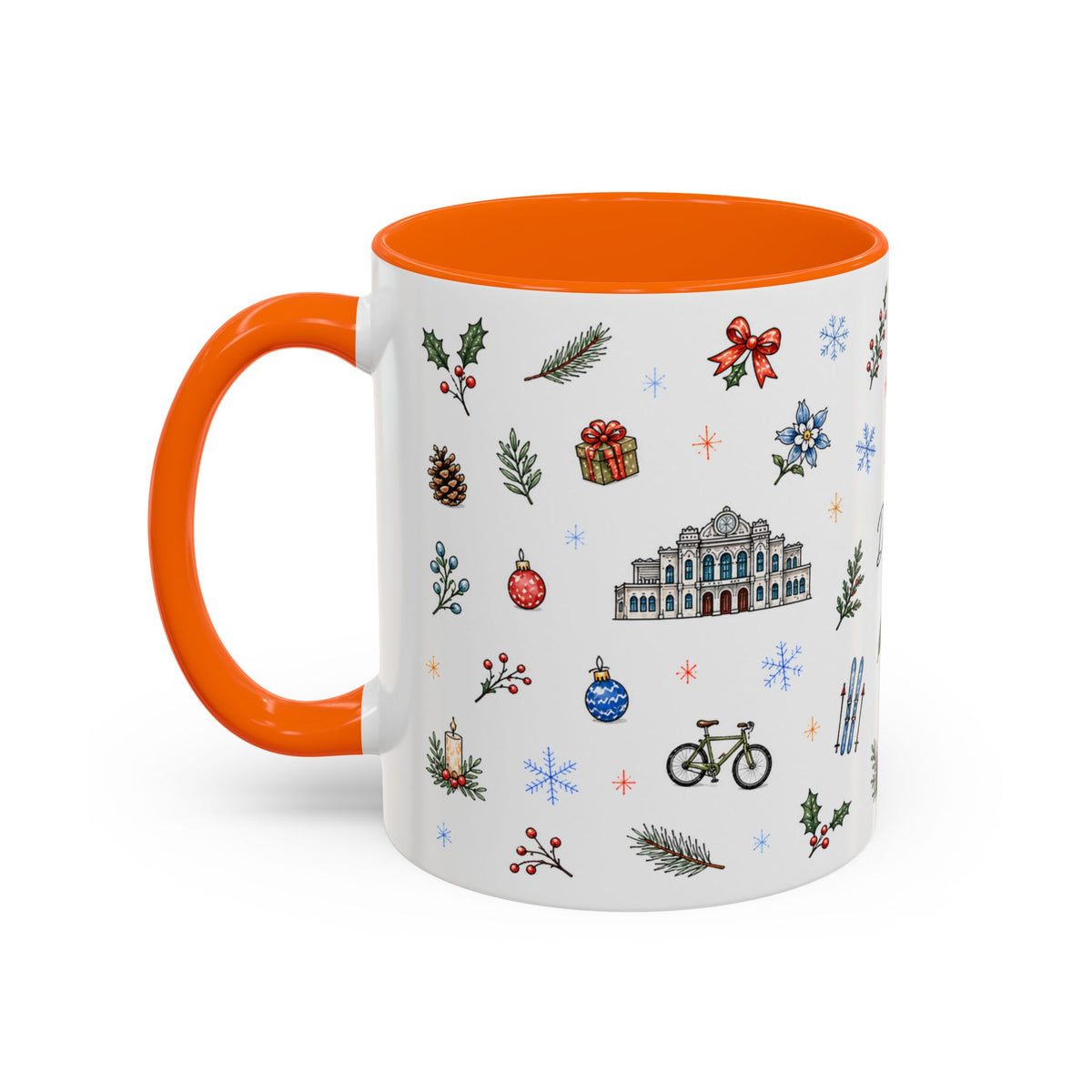 Denver Christmas Mug | Watercolor City Souvenir, Holiday Travel Gift (11oz/15oz)