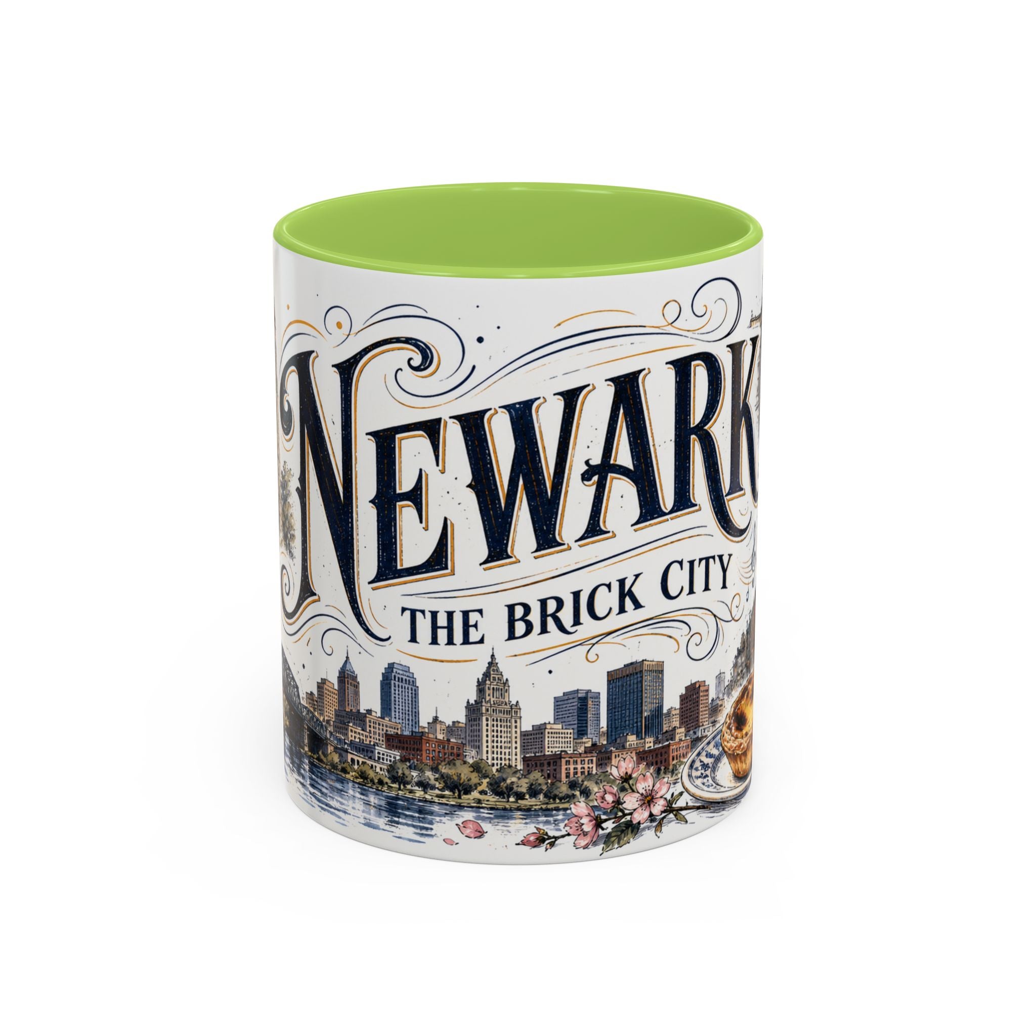 Newark Coffee Mug | United States Travel Souvenir | Vintage Illustrated City Gift | 11 oz 15 oz Accent Mug
