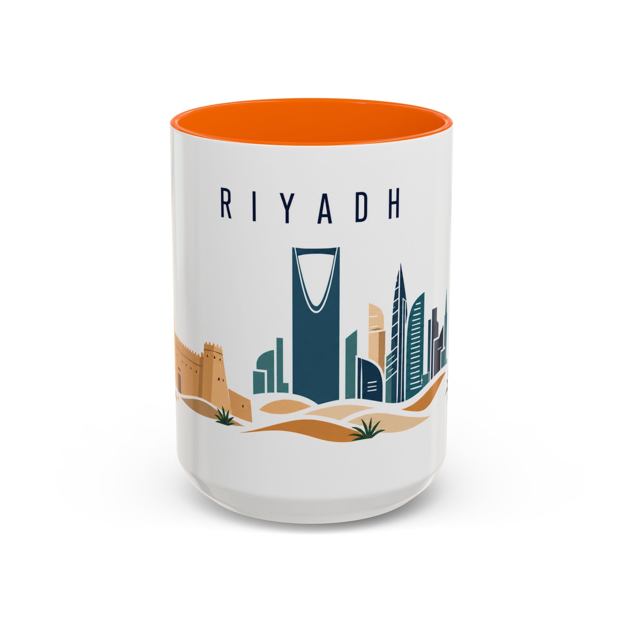 Riyadh Coffee Mug | Saudi Arabia Travel Souvenir | Porcelain Decal City Gift | 11oz 15oz Accent Mug