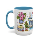 Singapore Illustrated Travel Mug | City Souvenir Accent Coffee Mug | 11oz 15oz Ceramic Cup