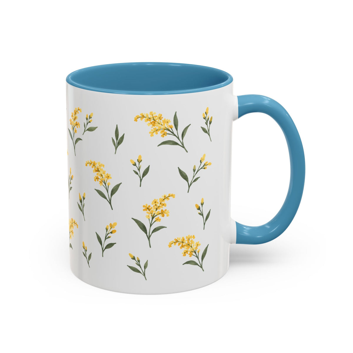 Kentucky Goldenrod Mug, State Flower Floral Coffee Cup, 11oz Botanical Gift