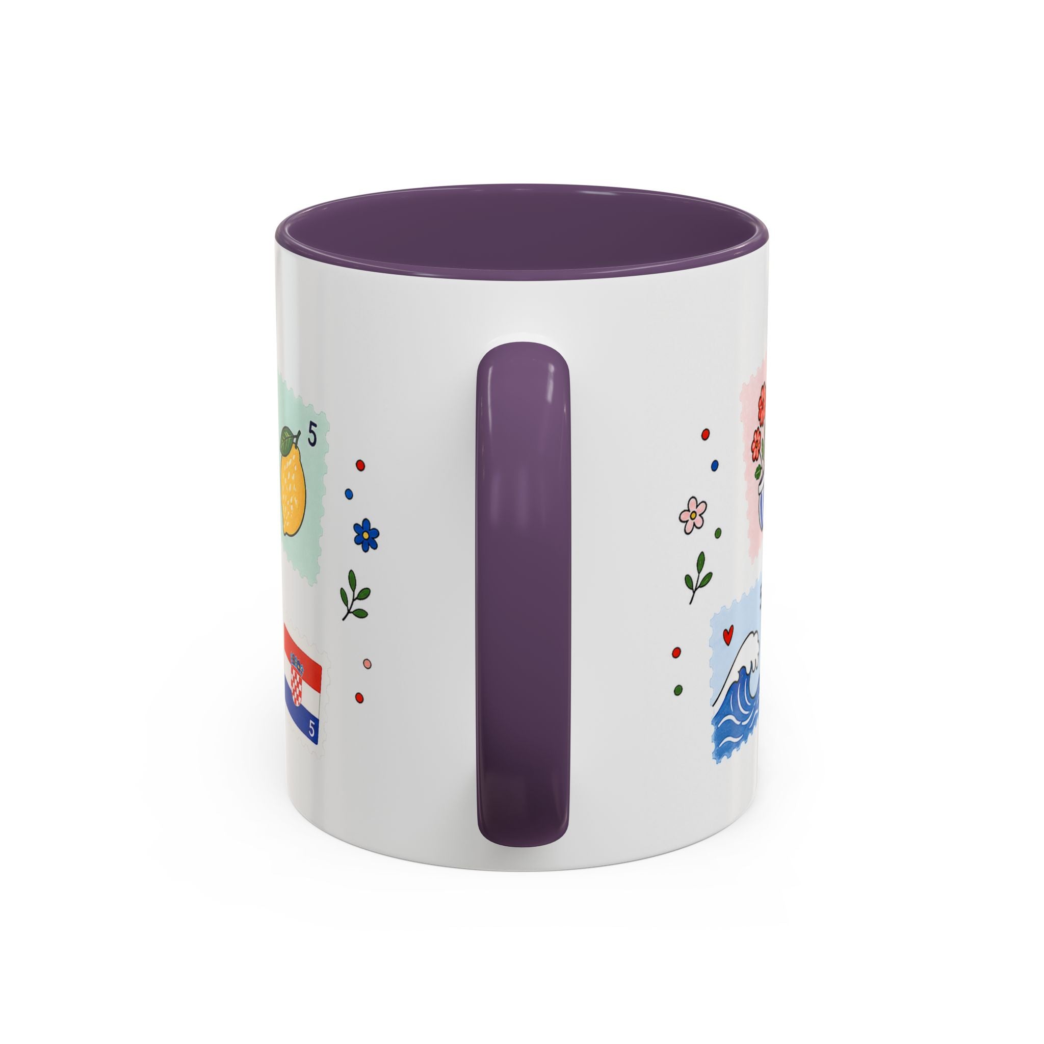 Dubrovnik Coffee Mug | Postage Stamp Collage Mug | Travel Souvenir Accent Cup 11oz 15oz