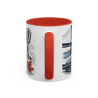 Detroit Coffee Mug | United States Travel Souvenir | Vintage Illustrated City Gift | 11 oz 15 oz Accent Mug