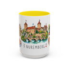 Nuremberg Illustrated Travel Mug | City Souvenir Accent Coffee Mug | 11oz 15oz Ceramic Cup