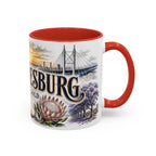 Johannesburg Coffee Mug | South Africa Travel Souvenir | Vintage Illustrated City Gift | 11 oz 15 oz Accent Mug
