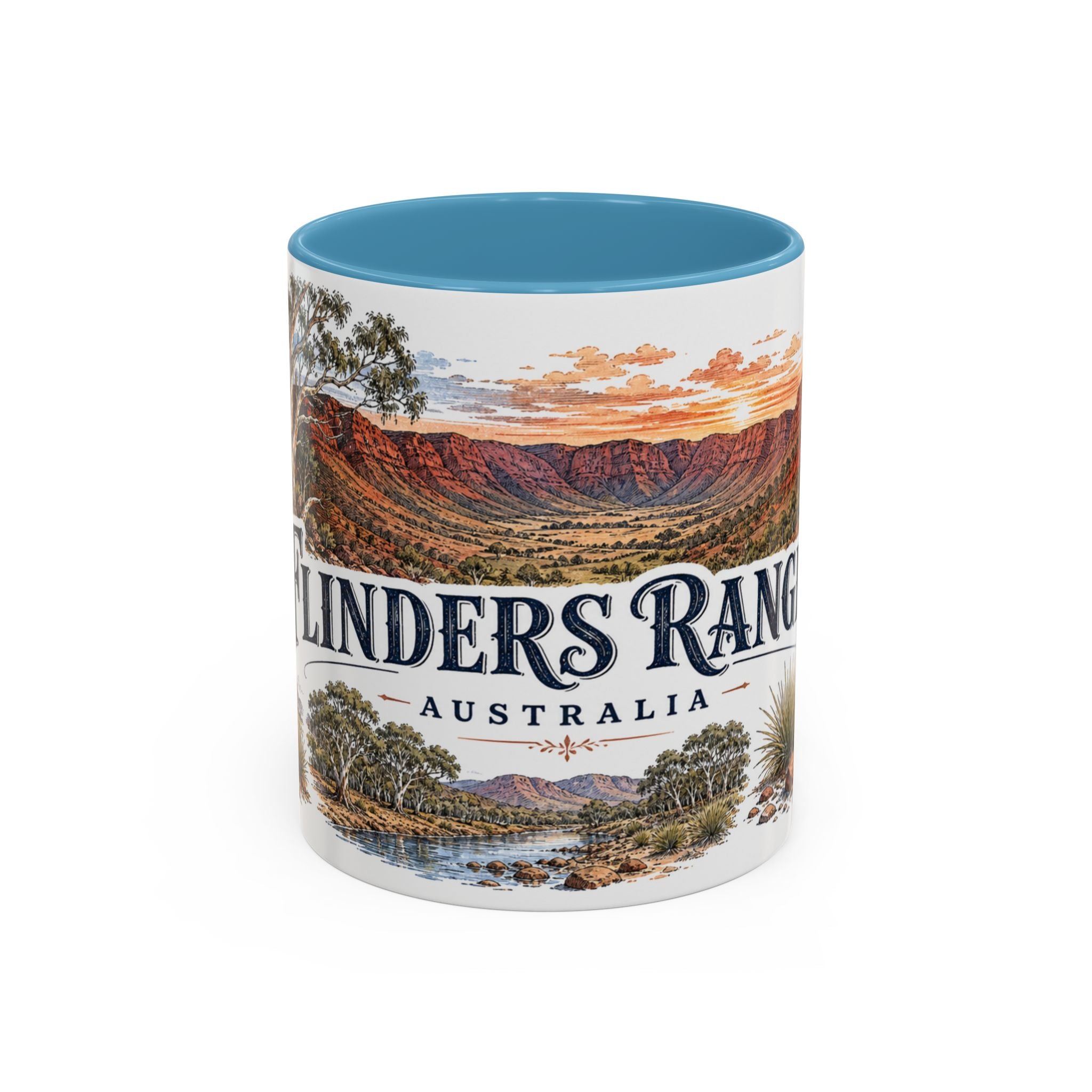 Flinders Ranges Mug, Australia Travel Souvenir, Bucket List Gift, Accent Ceramic Coffee Mug 11oz 15oz