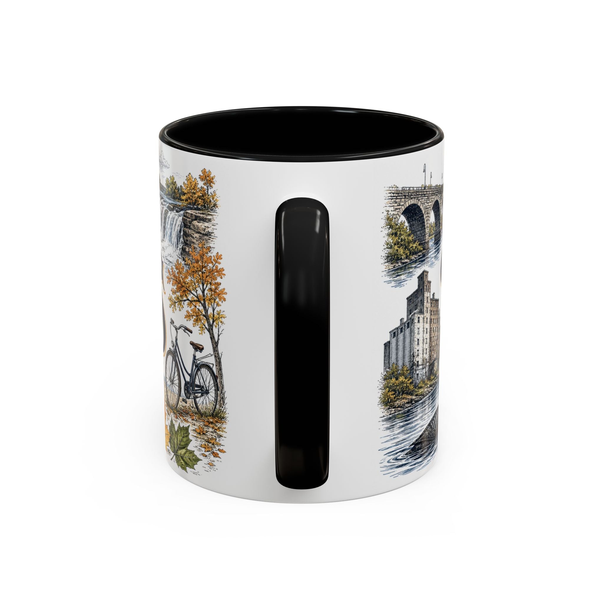 Minneapolis Coffee Mug | United States Travel Souvenir | Vintage Illustrated City Gift | 11 oz 15 oz Accent Mug