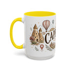 Cappadocia Coffee Mug | Travel Destination Souvenir Gift | Accent Color Ceramic 11oz 15oz