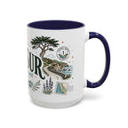 Big Sur Coffee Mug | Travel Destination Souvenir Gift | Accent Color Ceramic 11oz 15oz