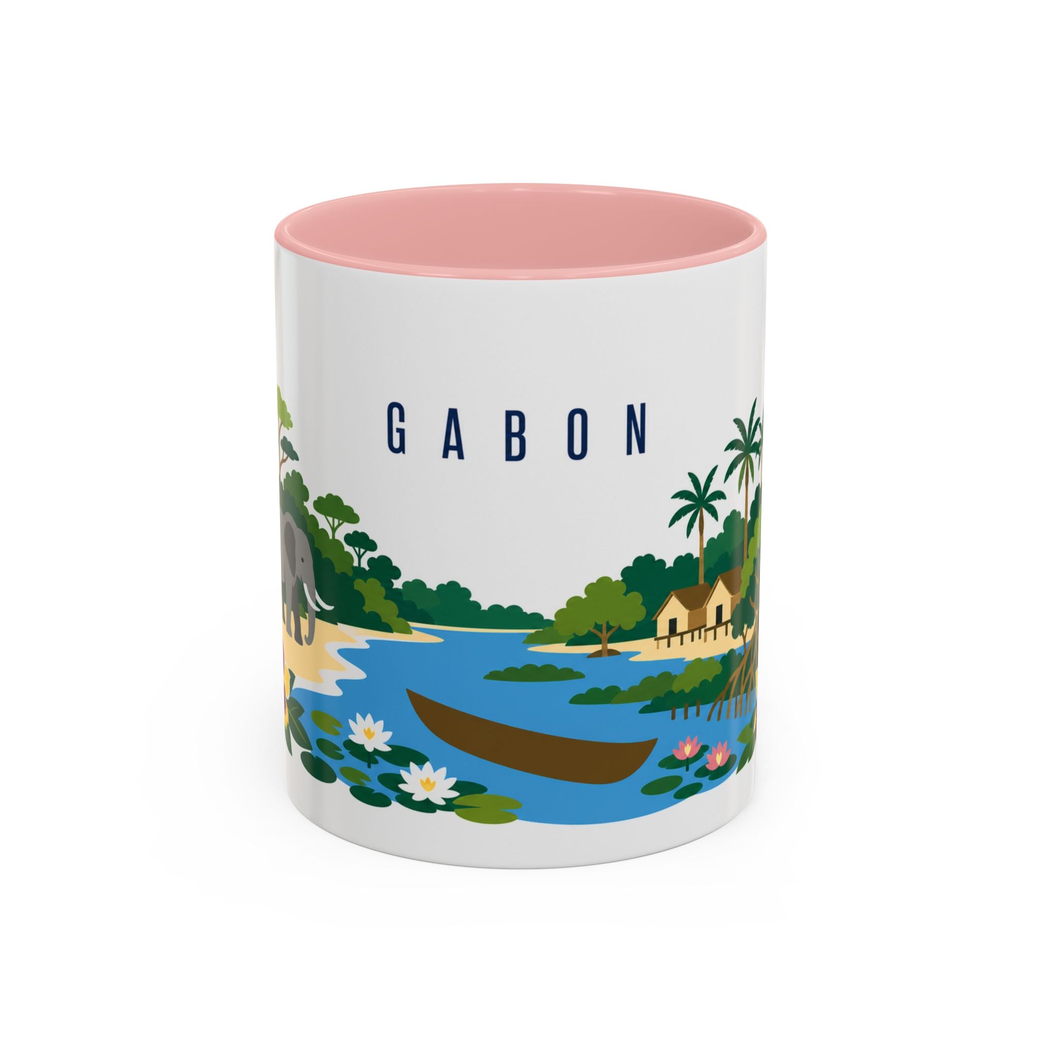 Gabon Coffee Mug | Travel Souvenir Accent Mug | Country Gift Ceramic Cup 11oz 15oz
