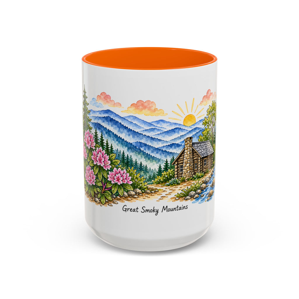 Great Smoky Mountains National Park Mug | US Travel Souvenir Accent Coffee Mug | 11oz 15oz Ceramic Cup