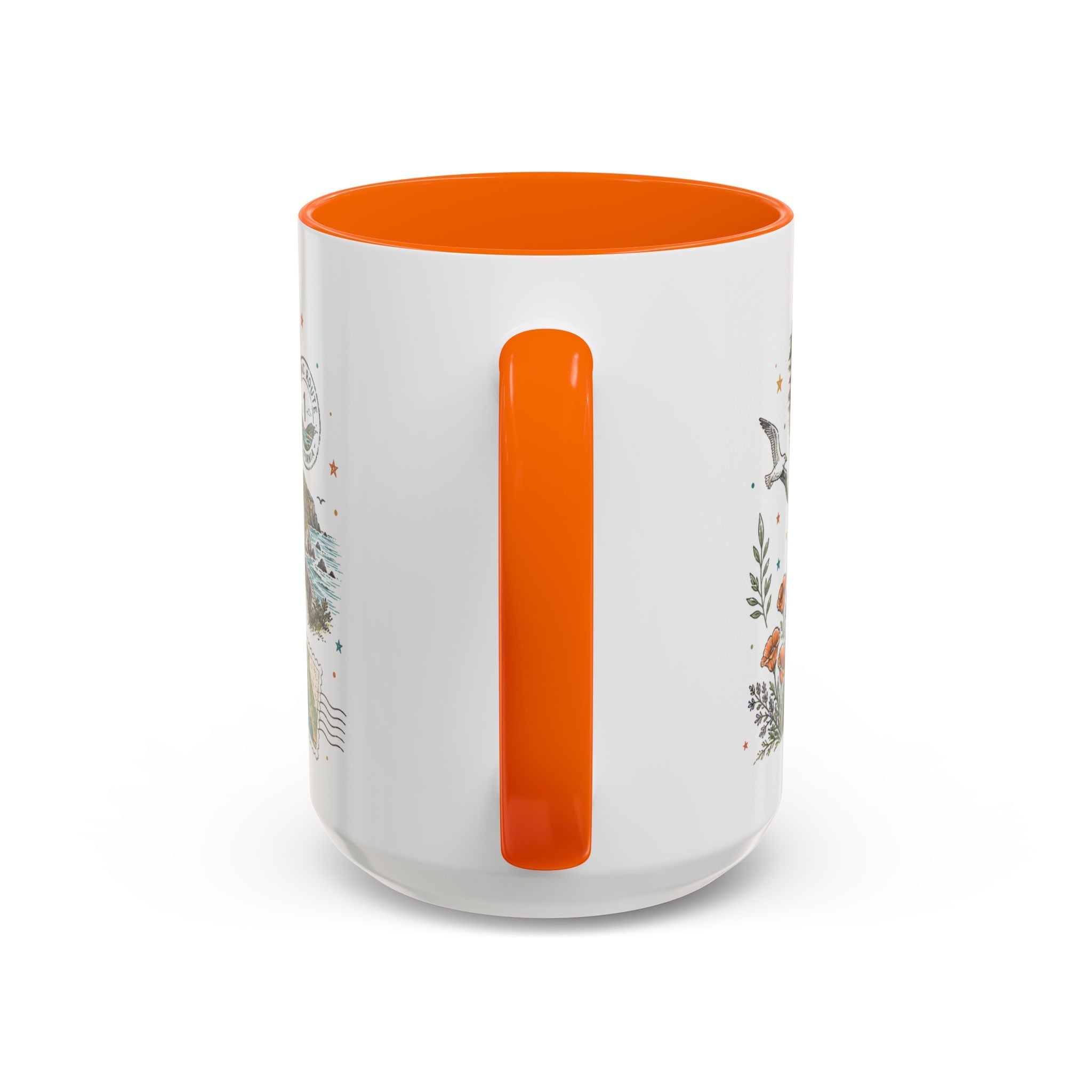 Big Sur Coffee Mug | Travel Destination Souvenir Gift | Accent Color Ceramic 11oz 15oz