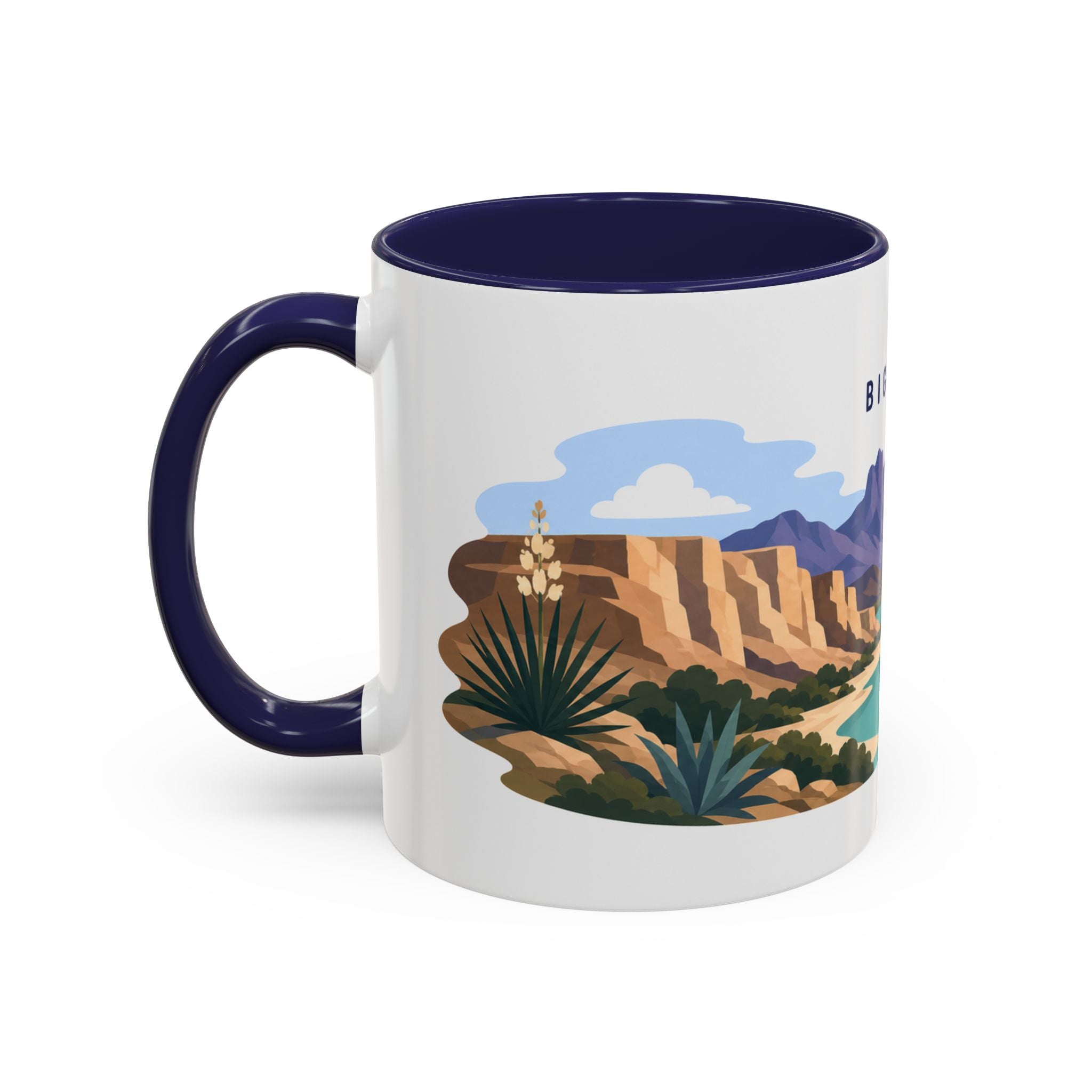Big Bend National Park Coffee Mug | Solid Color Block Park Souvenir | 11oz 15oz Accent Mug
