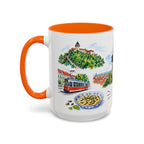 Graz Illustrated Travel Mug | City Souvenir Accent Coffee Mug | 11oz 15oz Ceramic Cup