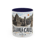 Ellora Caves Mug, India Travel Souvenir, Bucket List Gift, Accent Ceramic Coffee Mug 11oz 15oz