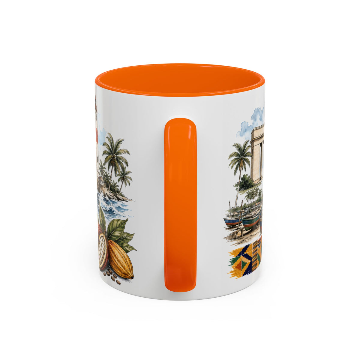 Accra Coffee Mug | Ghana Travel Souvenir | Vintage Illustrated City Gift | 11 oz 15 oz Accent Mug