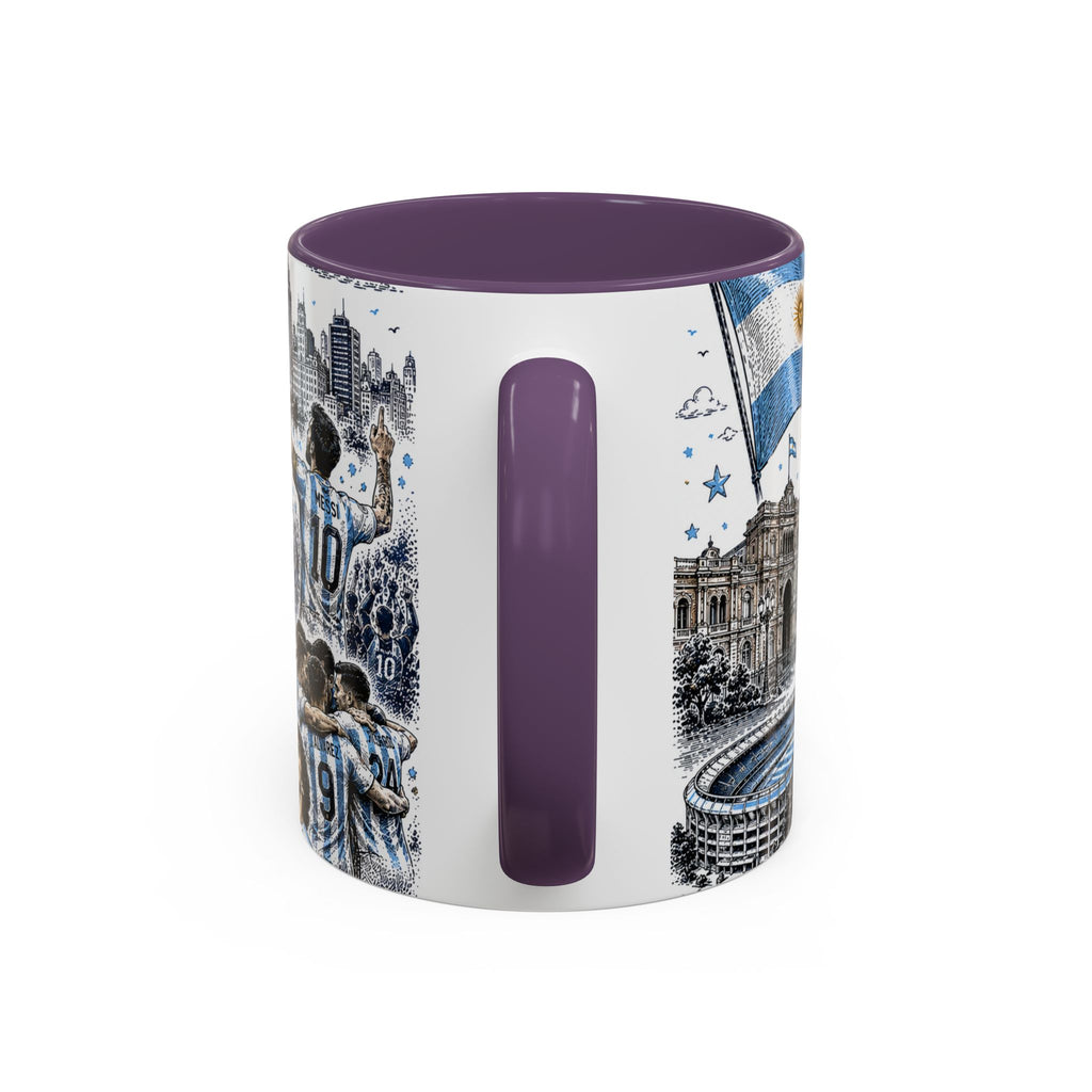 Argentina Soccer Coffee Mug | Soccer Fan Gift | Accent Color Ceramic 11oz 15oz Match Day Cup
