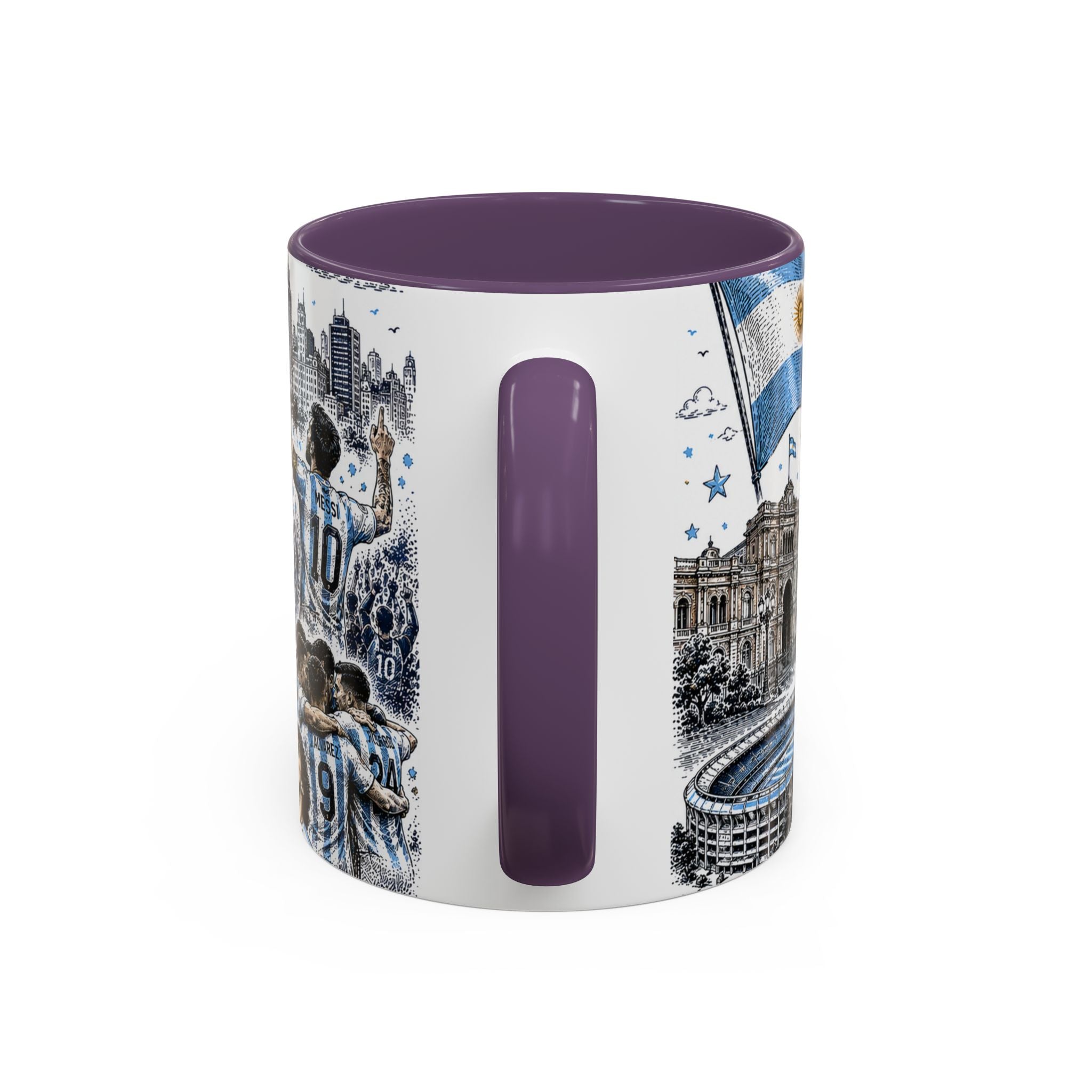 Argentina Soccer Coffee Mug | Soccer Fan Gift | Accent Color Ceramic 11oz 15oz Match Day Cup