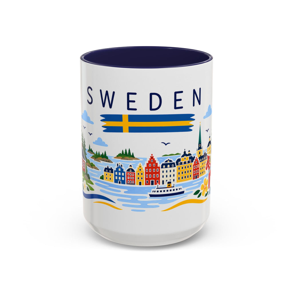 Sweden Coffee Mug | Travel Souvenir Accent Mug | Country Gift Ceramic Cup 11oz 15oz
