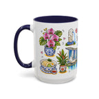 Singapore Illustrated Travel Mug | City Souvenir Accent Coffee Mug | 11oz 15oz Ceramic Cup