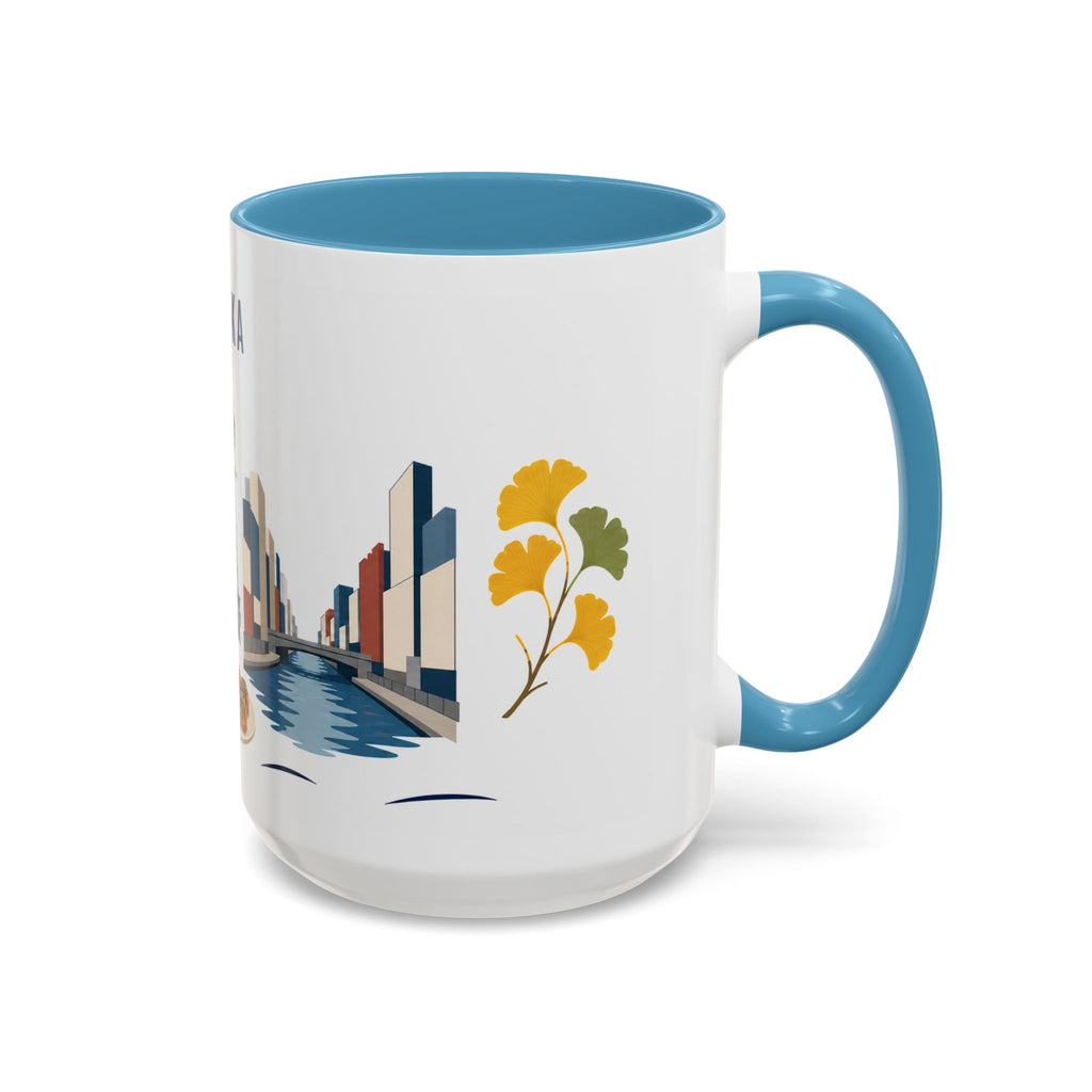 Osaka Coffee Mug | Japan Travel Souvenir | Porcelain Decal City Gift | 11oz 15oz Accent Mug