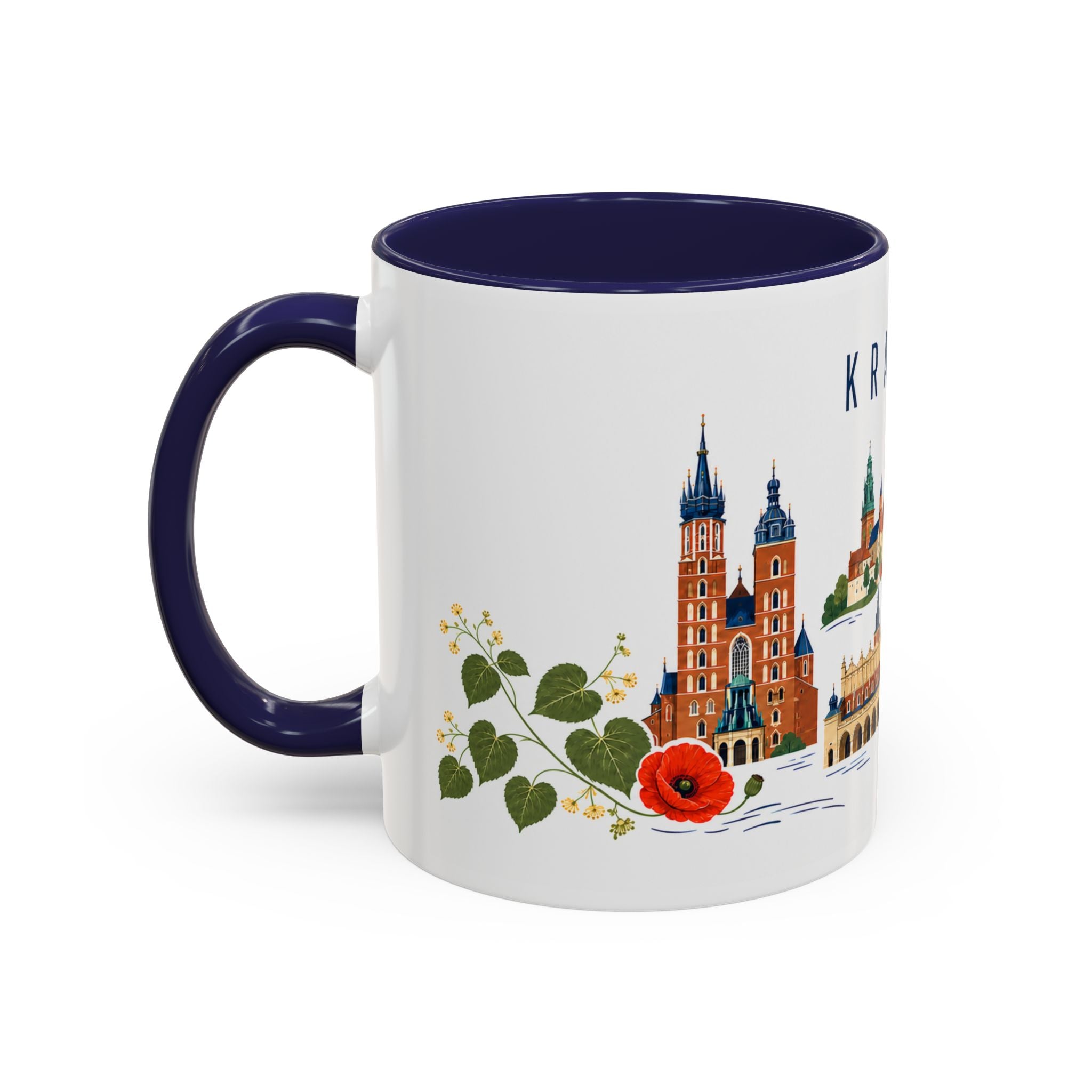 Kraków Coffee Mug | Poland Travel Souvenir | Porcelain Decal City Gift | 11oz 15oz Accent Mug