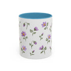 South Dakota Pasque Flower Mug, State Flower Floral Coffee Cup, 11oz Botanical Gift