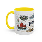 Hong Kong Coffee Mug | Asia Souvenir Travel Gift | Accent Color Ceramic 11oz 15oz