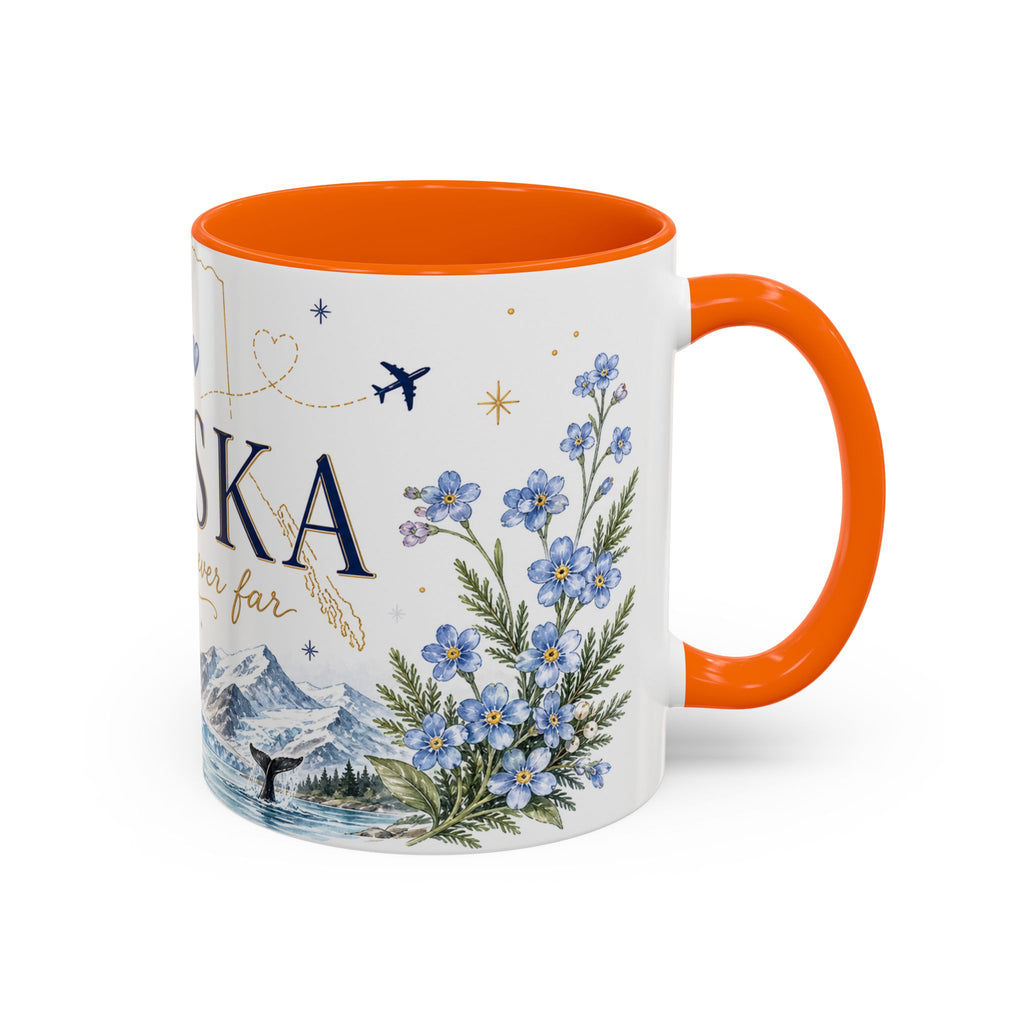 Alaska State Map Mug | Northern Lights, Mountains, Glaciers | Moving Away Gift