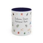 Indiana Dunes National Park Christmas Mug | Watercolor Travel Souvenir | Holiday Gift | Accent Ceramic Coffee Cup 11oz 15oz