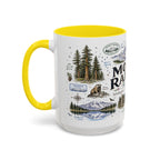 Mount Rainier Coffee Mug | National Park Hiking Washington Gift | Accent Color Ceramic 11oz 15oz