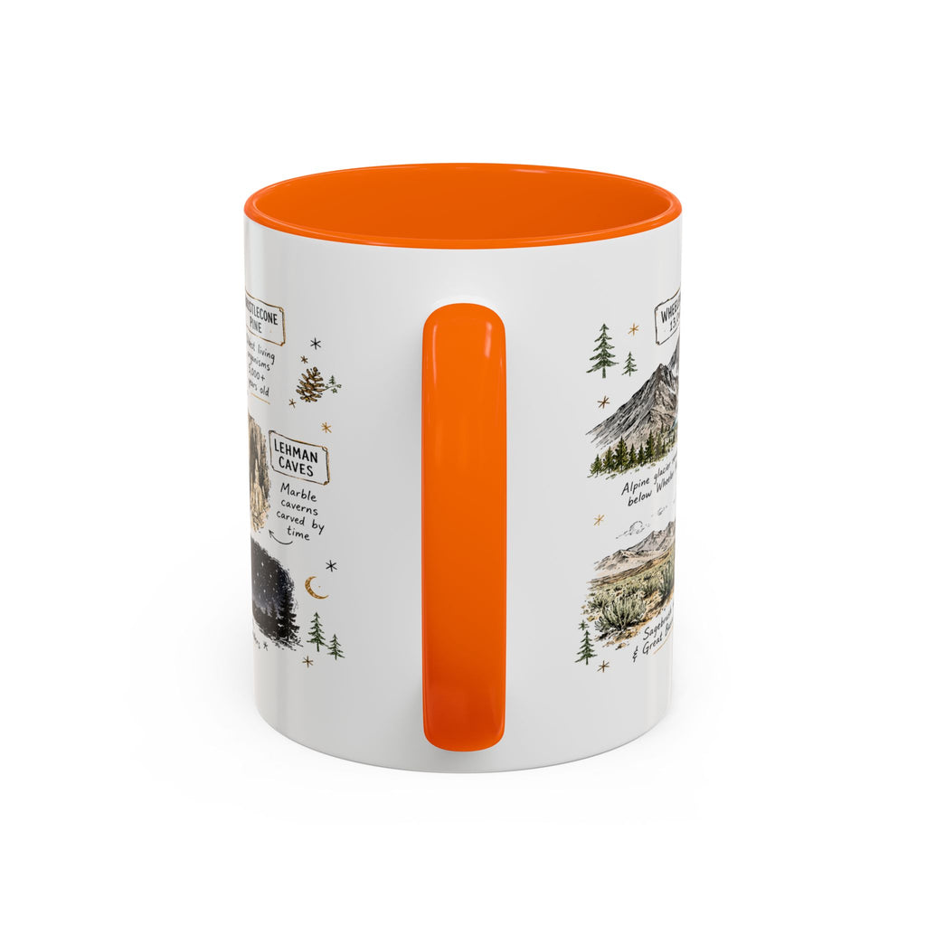 Great Basin National Park Coffee Mug | Nevada Desert Stargazing Hiking Gift | Accent Color Ceramic 11oz 15oz