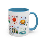 Macau Coffee Mug | Postage Stamp Collage Mug | Travel Souvenir Accent Cup 11oz 15oz