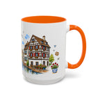 Strasbourg Illustrated Travel Mug | France Souvenir Accent Coffee Mug | 11oz 15oz Ceramic Cup