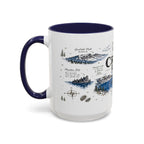 Crater Lake National Park Coffee Mug | Oregon Volcano Blue Lake Hiking Gift | Accent Color Ceramic 11oz 15oz