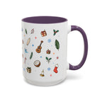 Honolulu Christmas Mug | Watercolor City Souvenir | Ceramic Coffee Cup (11oz 15oz)