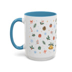 Christmas Candle Mug | Holly Wreath Watercolor Holiday Gift | Accent Cup 11oz 15oz