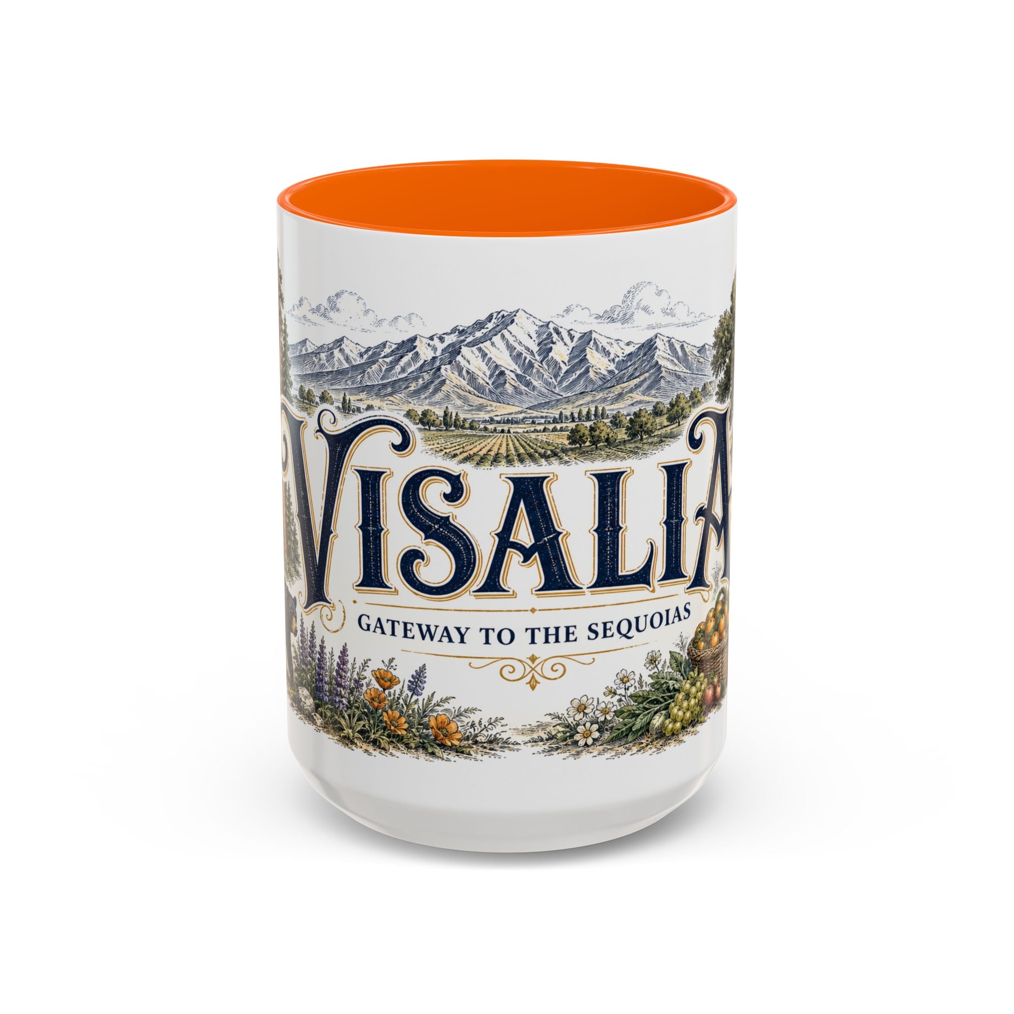 Visalia Coffee Mug | United States Travel Souvenir | Vintage Illustrated City Gift | 11 oz 15 oz Accent Mug