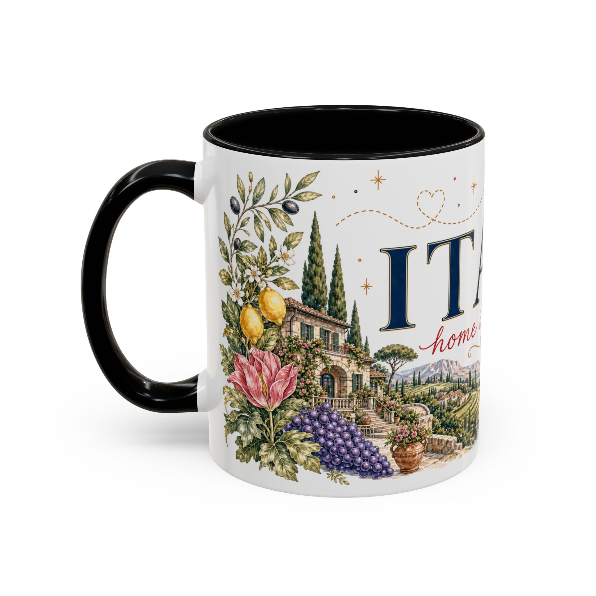 Italy Home Country Mug | Moving Away Gift | Long Distance Friendship | 11 oz 15 oz Accent Mug