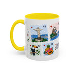 Rio de Janeiro Coffee Mug | Postage Stamp Collage Mug | Travel Souvenir Accent Cup 11oz 15oz