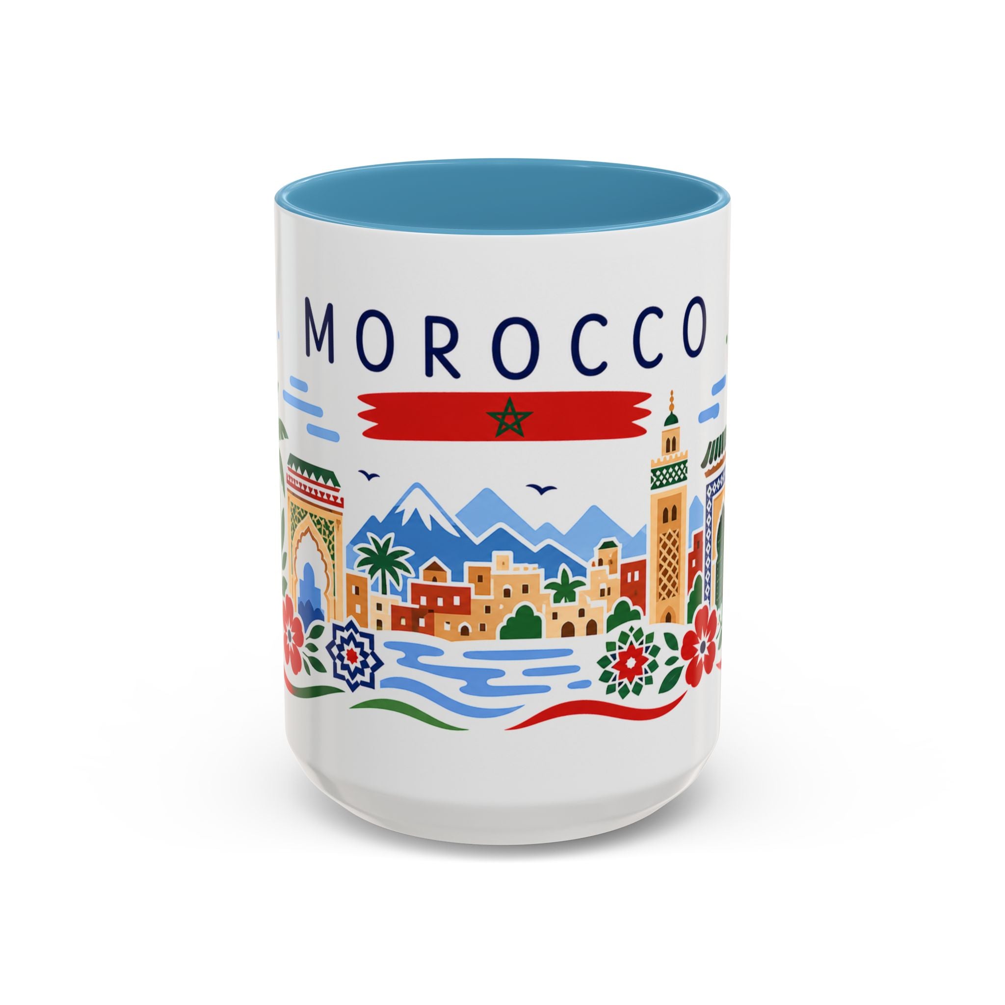 Morocco Coffee Mug | Travel Souvenir Accent Mug | Country Gift Ceramic Cup 11oz 15oz