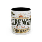 Serengeti Coffee Mug | Travel Destination Souvenir Gift | Accent Color Ceramic 11oz 15oz