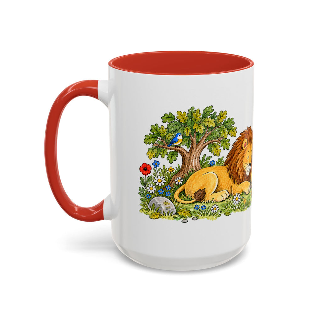The Lion and the Mouse Mug | Storybook Fairy Tale Accent Coffee Mug | EveryLegend