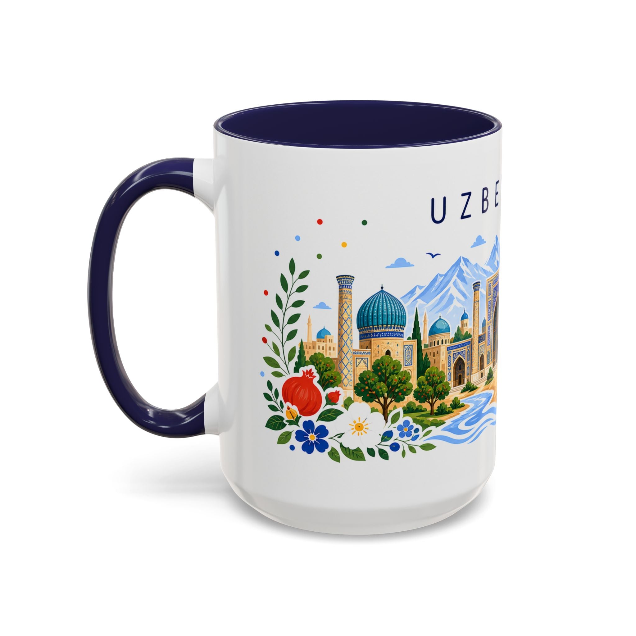 Uzbekistan Coffee Mug | Travel Souvenir Accent Mug | Place Gift Ceramic Cup 11oz 15oz
