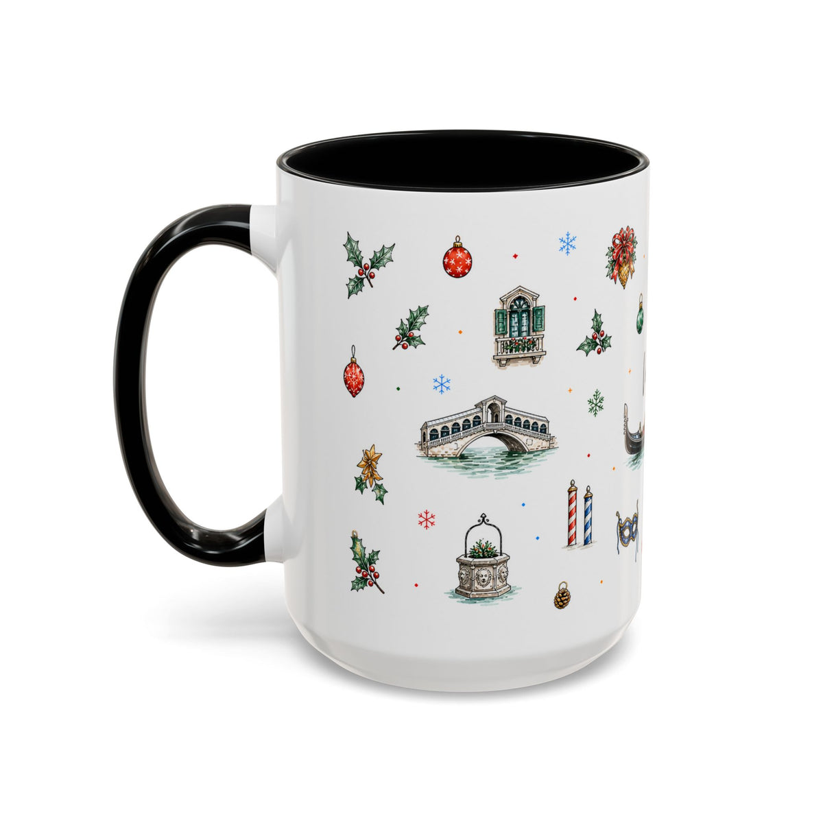 Venice Christmas Mug | Watercolor City Souvenir, Travel Memory Cup