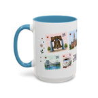Philadelphia Coffee Mug | Postage Stamp Collage Mug | Travel Souvenir Accent Cup 11oz 15oz